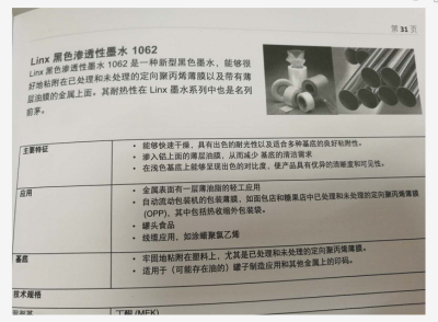 LINX 1062喷码机油墨